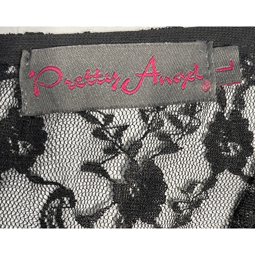 Pretty‎ Angel Silk Blend Lace Vest Black/Reina Cascading Top S~L Red Whimsy Goth - Picture 8 of 8